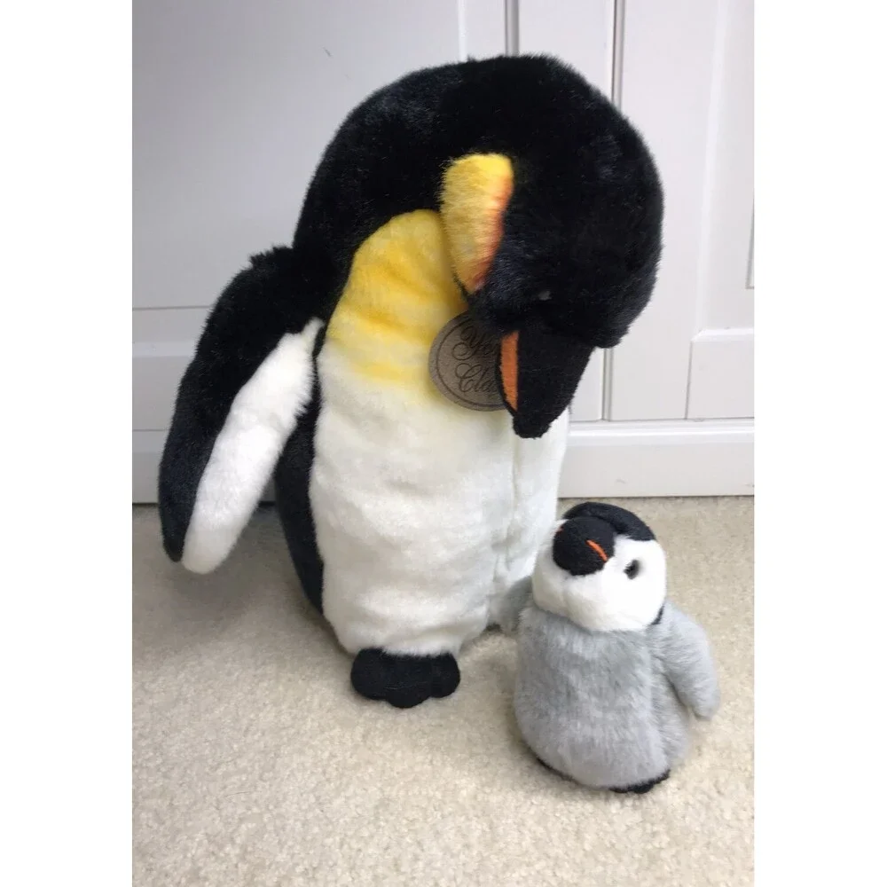 Yomiko Classics Mommy and Baby Penguin Stuffed Plush Animal Set